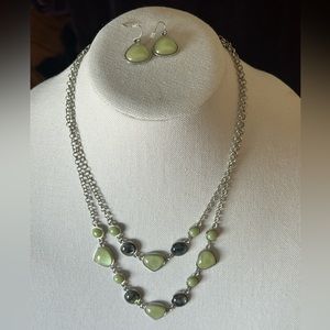 Necklace and earrings